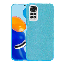 Xiaomi Redmi Note 11 Global Case Zore Shining Silicon Blue