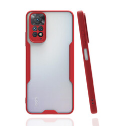 Xiaomi Redmi Note 11 Global Kılıf Zore Parfe Kapak Kırmızı