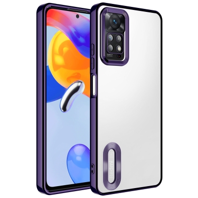 Xiaomi Redmi Note 11 Pro 5G Case Camera Protected Zore Omega Cover with Showing Logo Derin Mor