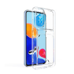 Xiaomi Redmi Note 11 Pro 5G Case Card Holder Transparent Zore Setra Clear Silicone Cover Colorless