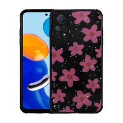 Xiaomi Redmi Note 11 Pro 5G Case Glittery Patterned Camera Protected Shiny Zore Popy Cover Çiçek