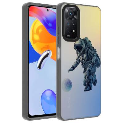 Xiaomi Redmi Note 11 Pro 5G Case Patterned Zore Dragon Hard Cover Astronot