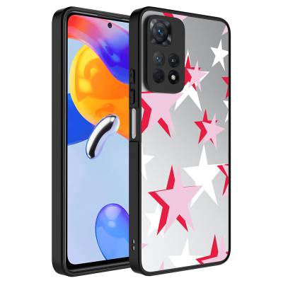 Xiaomi Redmi Note 11 Pro 5G Case with Mirror Pattern Camera Protection Glossy Zore Mirror Cover Yıldız