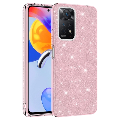 Xiaomi Redmi Note 11 Pro 5G Case Zore Shining Silicone Pink