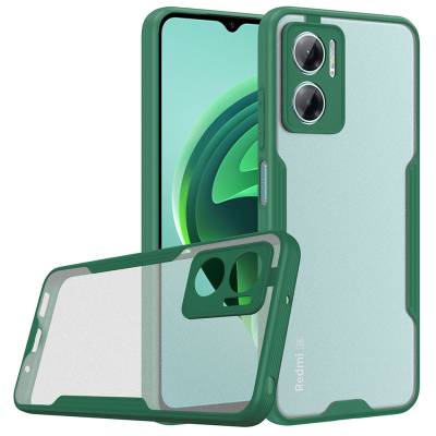 Xiaomi Redmi Note 11E Case Zore Parfe Cover Dark Green