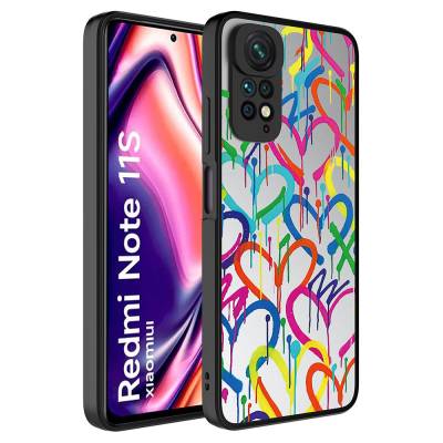 Xiaomi Redmi Note 11S Global Case Mirror Patterned Camera Protection Glossy Zore Mirror Cover Kalp