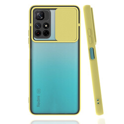 Xiaomi Redmi Note 11T Case Zore Lensi Cover Yellow