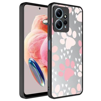 Xiaomi Redmi Note 12 4G Case Mirror Patterned Camera Protected Glossy Zore Mirror Cover Pati