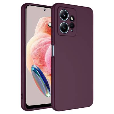 Xiaomi Redmi Note 12 4G Case Zore Mara Lansman Cover Koyu Mor