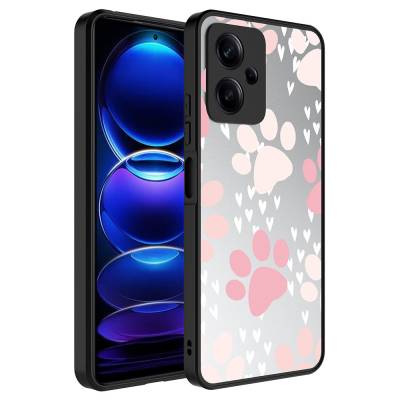 Xiaomi Redmi Note 12 5G Case with Mirror Pattern Camera Protection Glossy Zore Mirror Cover Pati