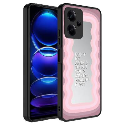 Xiaomi Redmi Note 12 5G Case with Mirror Pattern Camera Protection Glossy Zore Mirror Cover Ayna