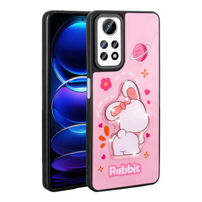 Xiaomi Redmi Note 12 Pro 4G Case Shining Embossed Zore Amas Silicone Cover with Iconic Figure Pink