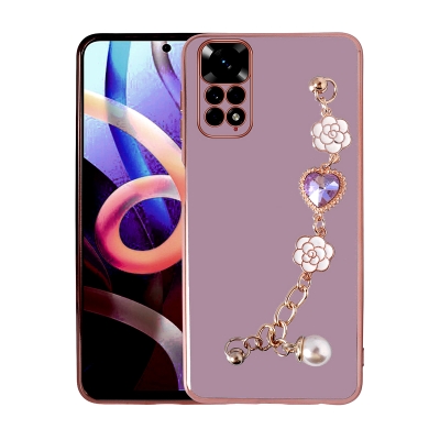 Xiaomi Redmi Note 12 Pro 4G Case With Hand Grip Camera Protection Zore Taka Silicone Cover Purple