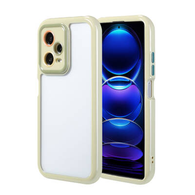 Xiaomi Redmi Note 12 Pro 5G Case Camera Protected Colorful Edge Frame Design Zore Vitamin Cover Green