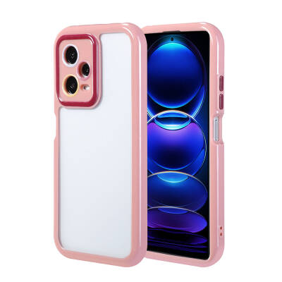 Xiaomi Redmi Note 12 Pro 5G Case Camera Protected Colorful Edge Frame Design Zore Vitamin Cover Plum