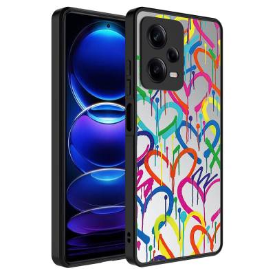 Xiaomi Redmi Note 12 Pro 5G Case Mirror Patterned Camera Protected Glossy Zore Mirror Cover Kalp