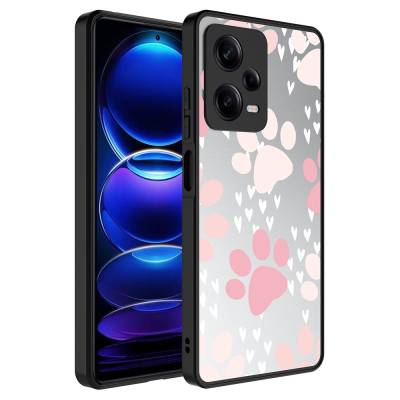 Xiaomi Redmi Note 12 Pro 5G Case Mirror Patterned Camera Protected Glossy Zore Mirror Cover Pati