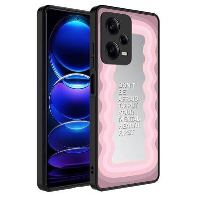 Xiaomi Redmi Note 12 Pro 5G Case Mirror Patterned Camera Protected Glossy Zore Mirror Cover Ayna