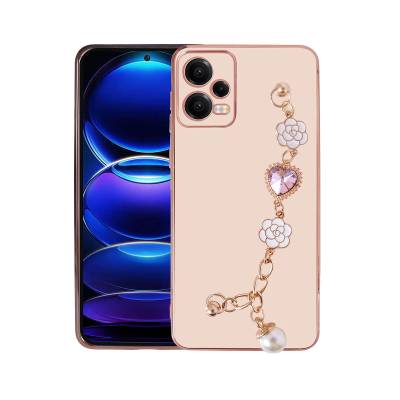Xiaomi Redmi Note 12 Pro 5G Case With Hand Grip Camera Protection Zore Taka Silicone Cover Pink