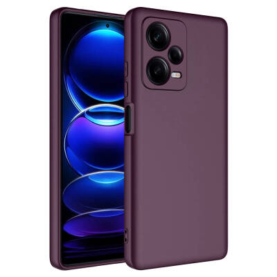 Xiaomi Redmi Note 12 Pro Plus 5G Case Zore Mara Lansman Cover Koyu Mor