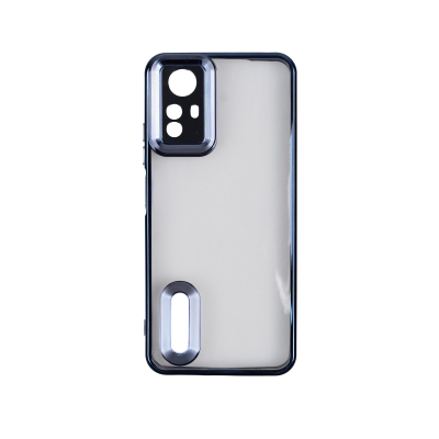 Xiaomi Redmi Note 12S Case Camera Protection Logo Showing Zore Omega Cover Navy blue