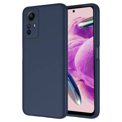 Xiaomi Redmi Note 12S Case Zore Mara Lansman Cover Navy blue