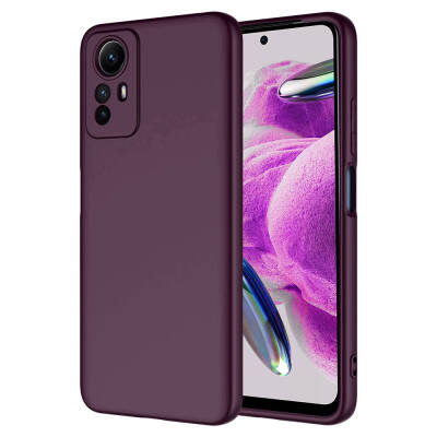 Xiaomi Redmi Note 12S Case Zore Mara Lansman Cover Koyu Mor