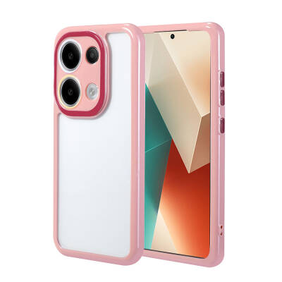 Xiaomi Redmi Note 13 4G Case Camera Protected Colorful Edge Frame Design Zore Vitamin Cover Plum