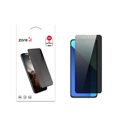 Xiaomi Redmi Note 13 4G Zore New 5D Privacy Tempered Screen Protector Black