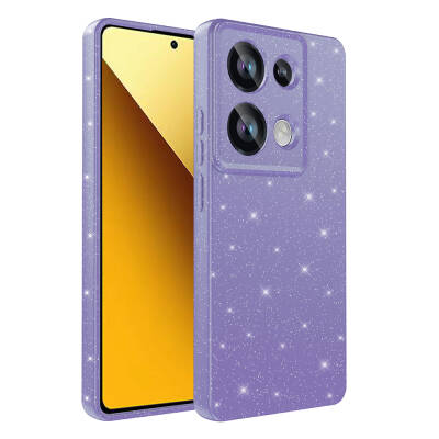 Xiaomi Redmi Note 13 Pro 4G Case Camera Protected Silvery Luxury Zore Koton Cover Purple