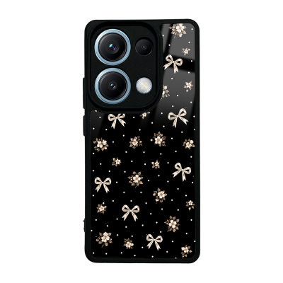 Xiaomi Redmi Note 13 Pro 4G Kılıf Kamera Korumalı Desenli Zore Lusi Kapak Gold Fiyonk