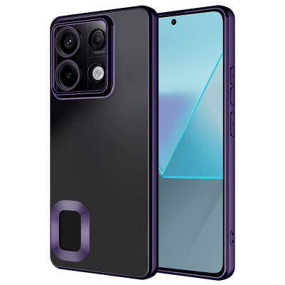 Xiaomi Redmi Note 13 Pro 5G Case Camera Protection Zore Omega Cover Showing Logo Derin Mor