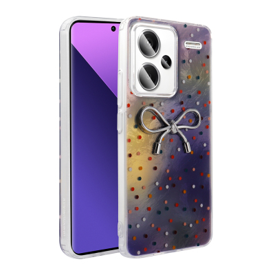 Xiaomi Redmi Note 13 Pro Plus 5G Case Camera Protection Figured Zore Ponti Silicone Cover Lila
