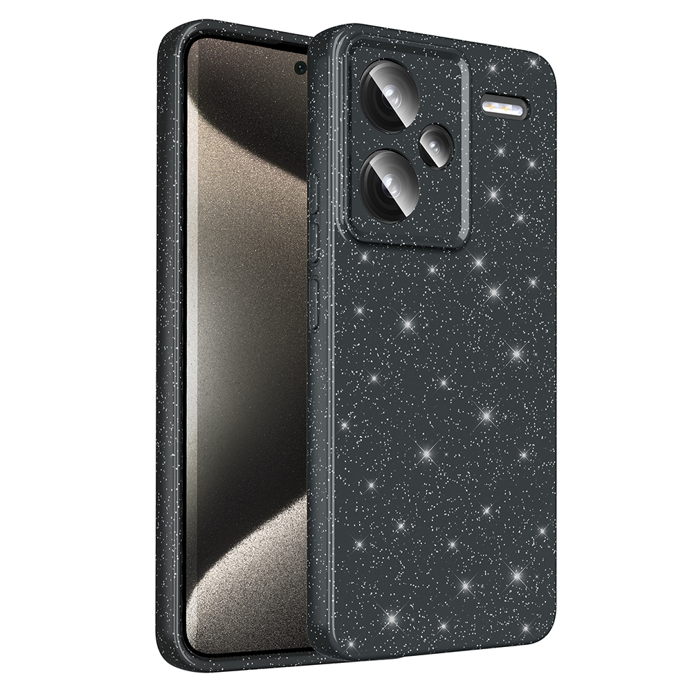 Xiaomi Redmi Note 13 Pro Plus 5G Case Camera Protection Glitter Luxury Zore Koton Cover - 1