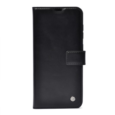 Xiaomi Redmi Note 13 Pro Plus 5G Case Zore Kar Deluxe Flip Case Black