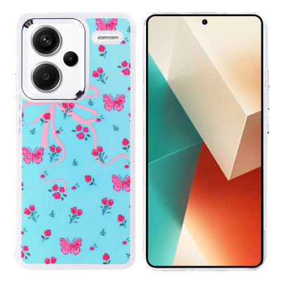 Xiaomi Redmi Note 13 Pro Plus 5G Kılıf Airbag Tasarımlı Zore Hadra Kapak Kelebek