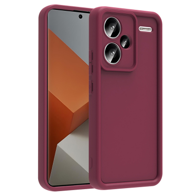Xiaomi Redmi Note 13 Pro Plus Kılıf Kamera Korumalı Zore Ananas Kapak Mürdüm