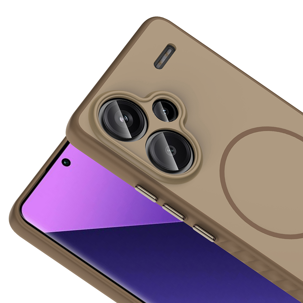 Xiaomi Redmi Note 13 Pro Plus 5G Kılıf M-safe Şarj Özellikli Zore Tea Kapak - 10