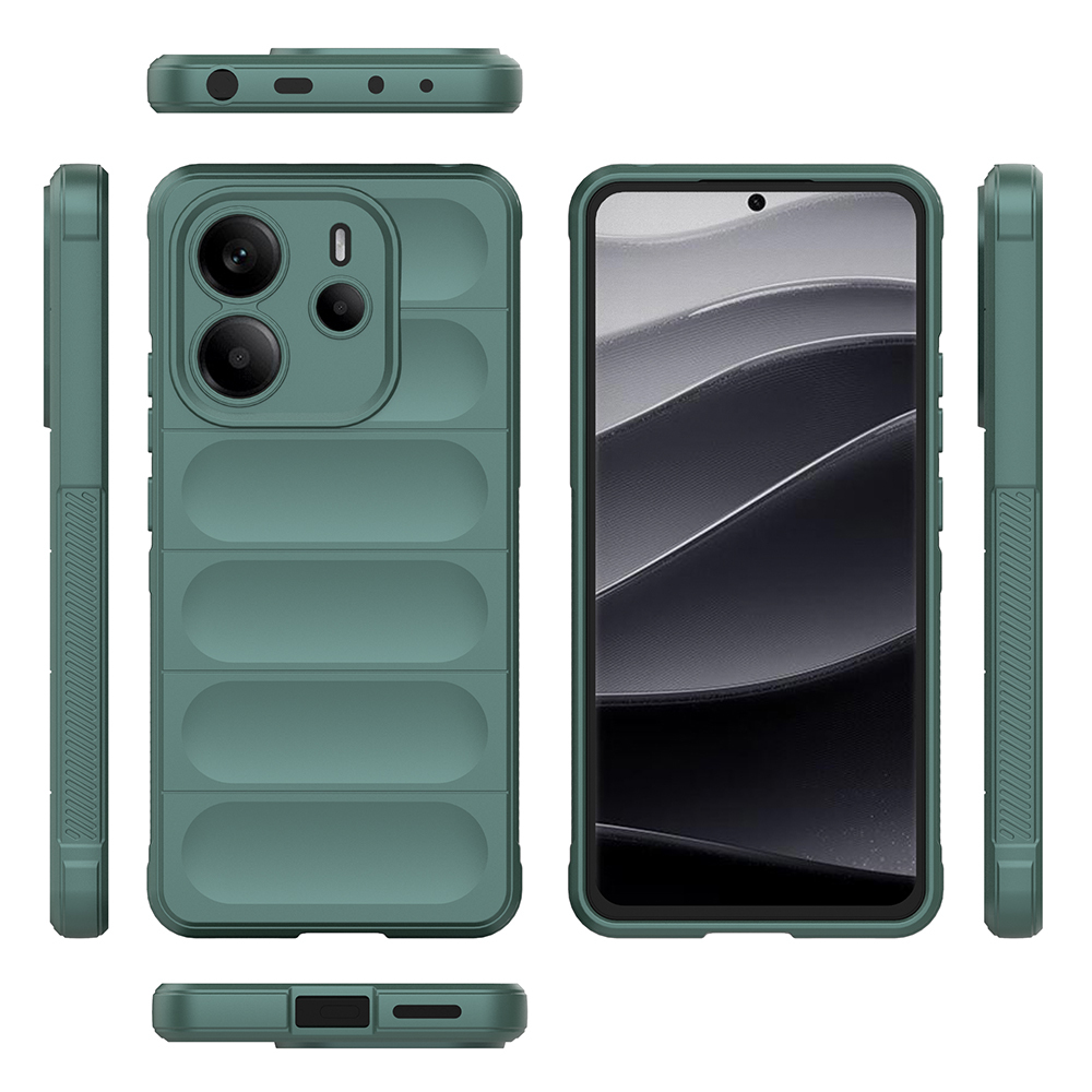 Xiaomi Redmi Note 14 4G Case Flexible TPU Hollow Back Surface Design Zore Etnik Silicone Cover - 6