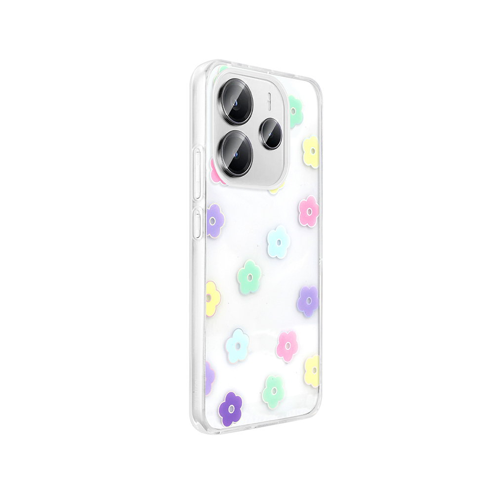Xiaomi Redmi Note 14 4G Case Transparent Figured Zore Folk Hard Cover - 9