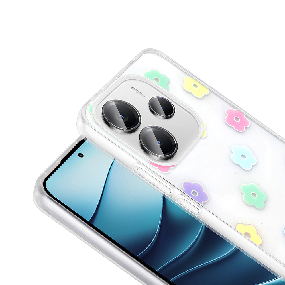 Xiaomi Redmi Note 14 4G Case Transparent Figured Zore Folk Hard Cover - 14