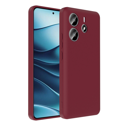 Xiaomi Redmi Note 14 4G Kılıf Kamera Korumalı Kartlık Hazneli Zore Vitra Kapak Mürdüm