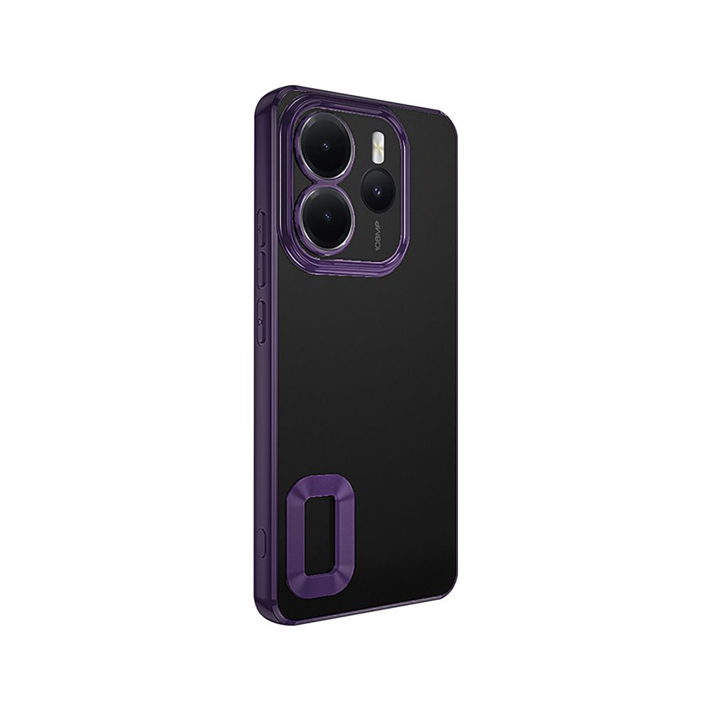 Xiaomi Redmi Note 14 4G Kılıf Kamera Korumalı Logo Gösteren Zore Omega Kapak - 14