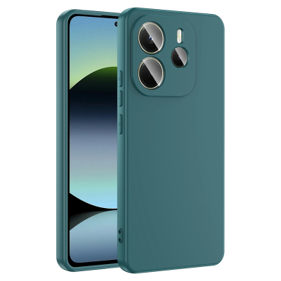 Xiaomi Redmi Note 14 4G Kılıf Zore Mara Lansman Kapak Koyu Yeşil