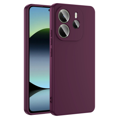 Xiaomi Redmi Note 14 4G Kılıf Zore Mara Lansman Kapak Koyu Mor