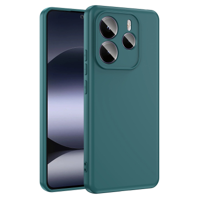 Xiaomi Redmi Note 14 5G Kılıf Zore Mara Lansman Kapak Koyu Yeşil