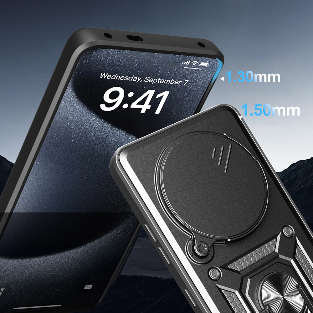Xiaomi Redmi Note 14 Pro 4G Case Magnetic Stand Camera Protected Zore Sliding Vega Cover - 8