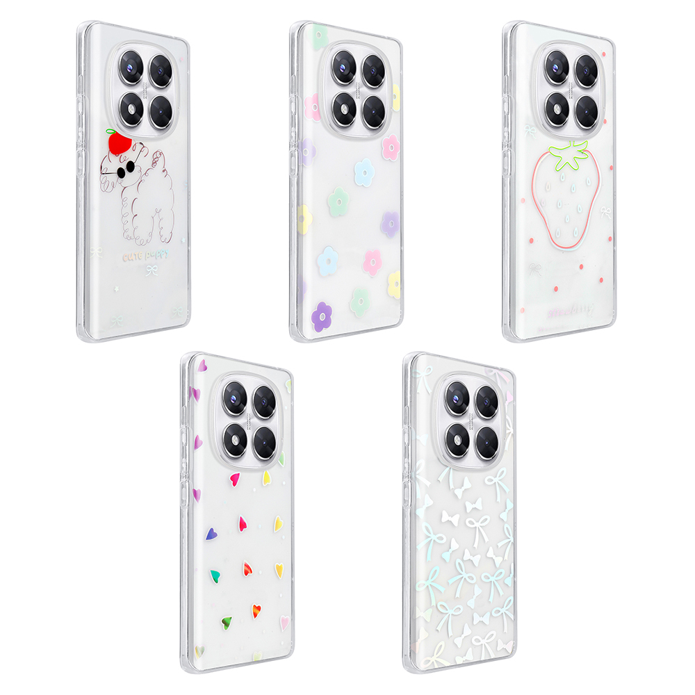 Xiaomi Redmi Note 14 Pro 4G Case Transparent Figured Zore Folk Hard Cover - 17