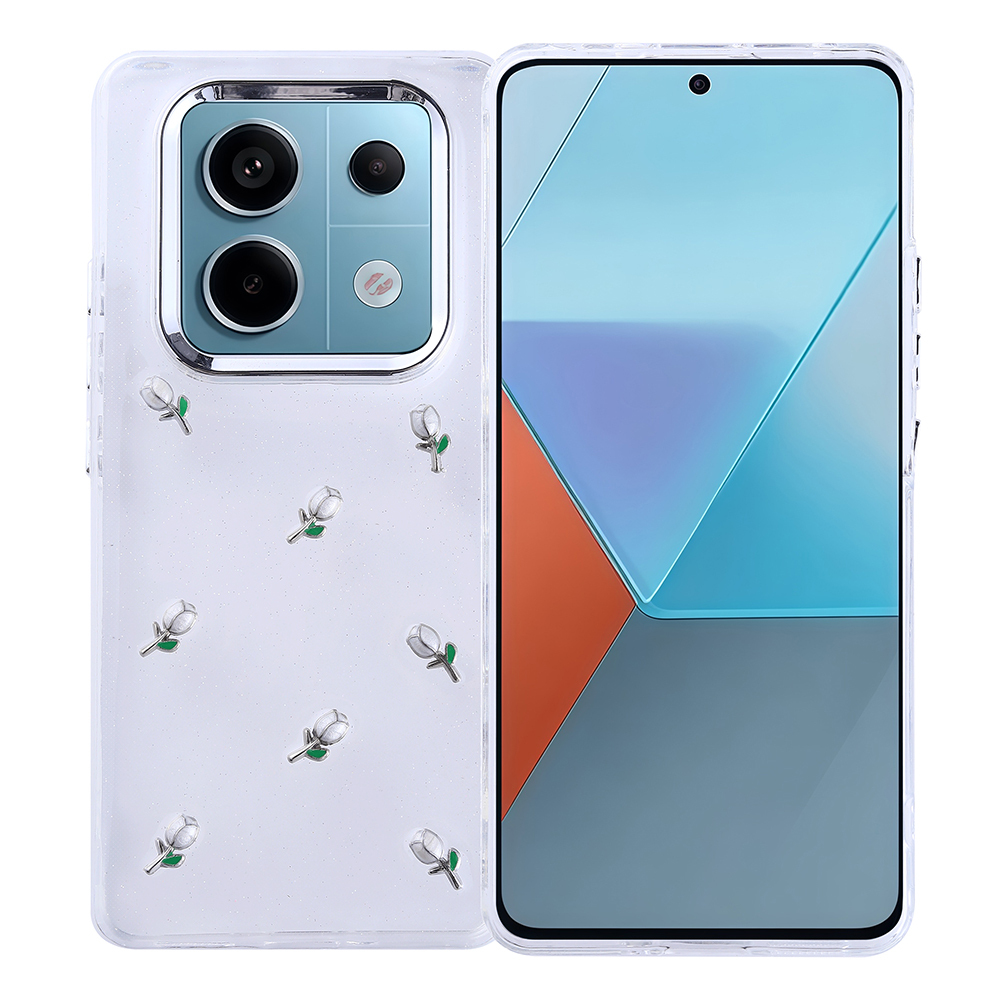 Xiaomi Redmi Note 14 Pro 4G Kılıf Airbag Tasarımlı Simli Şeffaf Zore Kutup Kapak - 1