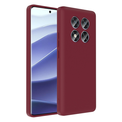 Xiaomi Redmi Note 14 Pro 4G Kılıf Kamera Korumalı Kartlık Hazneli Zore Vitra Kapak Mürdüm